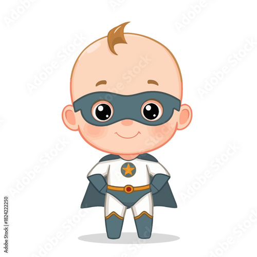 cute baby superhero design very cool