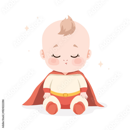 cute baby superhero design very cool
