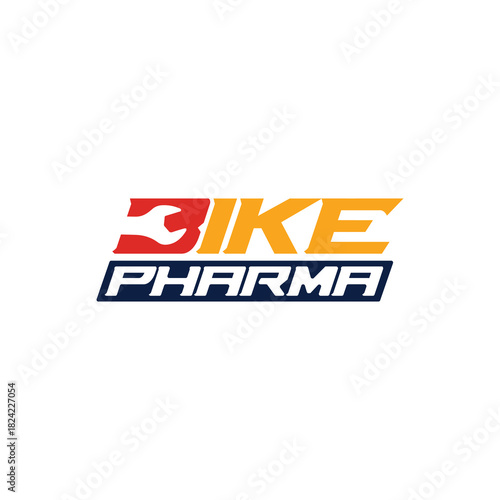 Motorcycle automotive logo for spare parts, maintenance, workshops and shops in the marketplace