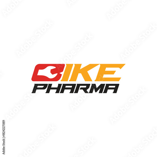 Motorcycle automotive logo for spare parts, maintenance, workshops and shops in the marketplace