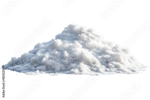 Pile Of Fresh Snow. Winter Season, Cold Weather, And Snowfall Concept Isolated On Transparent Background