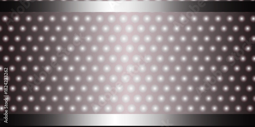 A set of dark silver and black metallic gradients on a black background. Metallic gradient effects for the design of text and bulletin boards, infographics. Metal banner.