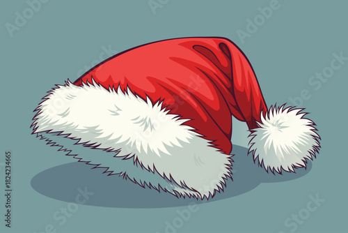 Santa Hat With Fluffy Creative Visual Suitable for Design