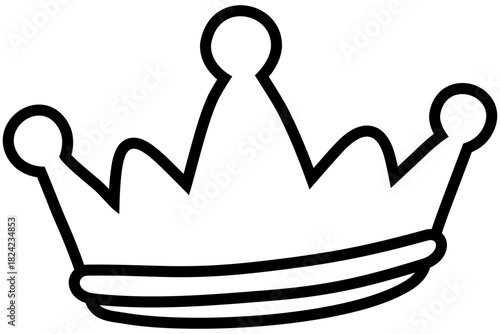 Tooth Fairy Crown Outline Editable Color Vector