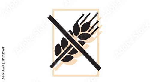 Symbol indicating a food product is free from gluten, representing healthy eating and dietary choices.