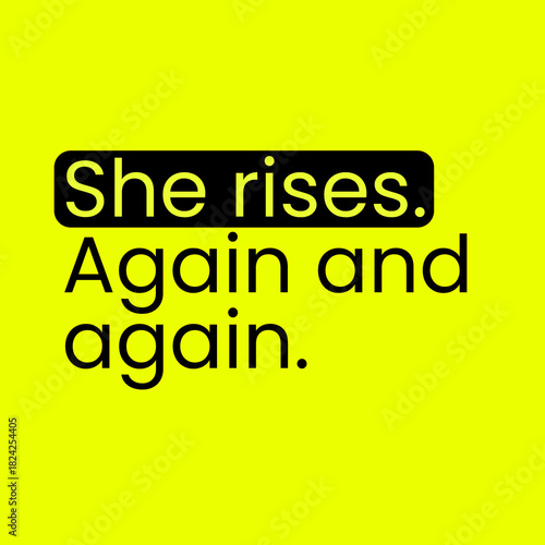 Motivational Quote Poster.  Feminine Empowerment Typography Art.