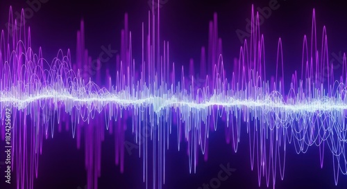 purple and blue neon gradient 3d lines.