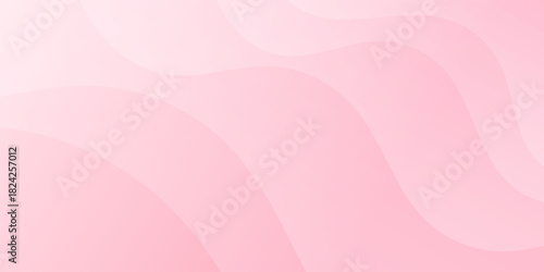 Abstract white-pink curve background, pink dynamic wallpaper with wave shapes. Template banner background for beauty products, sales, ads, pages, events, web, and others