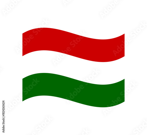 Free Download Minimalist wavy style Hungary flag symbol - GFXLoad