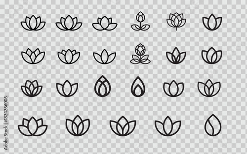 Collection of Lotus Flower Icons