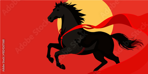 Background of the Year of the Horse Poster