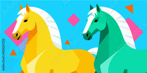 Background of the Year of the Horse Poster