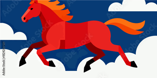 Background of the Year of the Horse Poster
