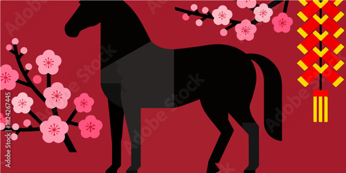 Background of the Year of the Horse Poster