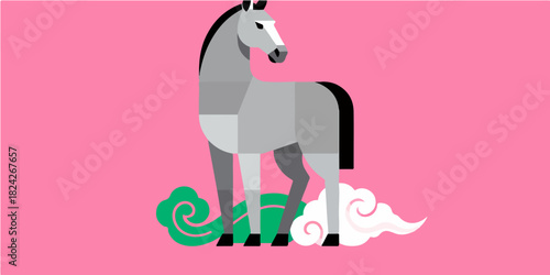 Background of the Year of the Horse Poster