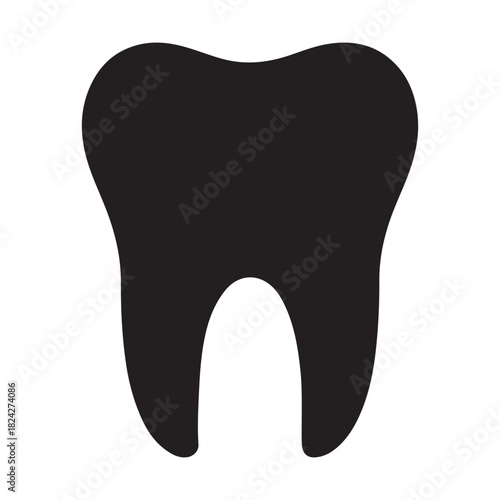 Tooth shape symbol vector icon