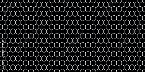 Geometric hex honeycomb grid pattern ideal for backgrounds, science, technology, or design projects, seamless and modern style for creative use vector illustration