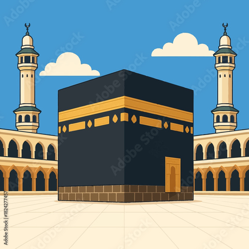 vector illustration of a Kabah Mekkah