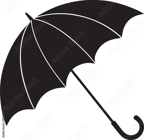 Block umbrella with raindrops vector image