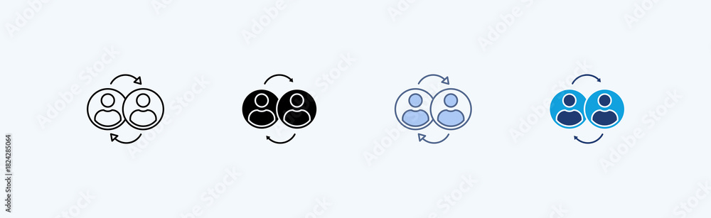 Obraz premium Conect Multiple Icon Illustration Vector