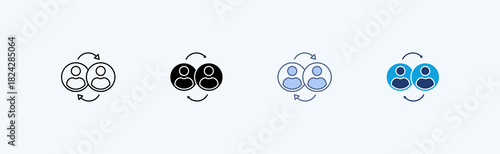 Conect Multiple Icon Illustration Vector