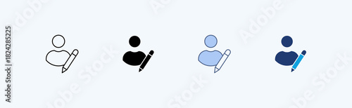 Edit Profile Multiple Icon Illustration Vector