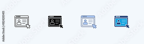 Social Profile Multiple Icon Illustration Vector