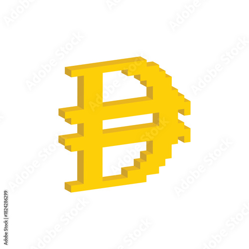 isometric pixel art 8 bit dirham UAE money vector icon logo computer game