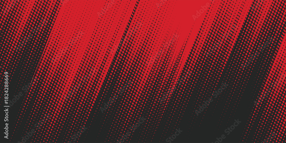 Fototapeta premium Minimal Abstract red Grunge Scratch Background Template. Dots pop art comics sport style vector illustration