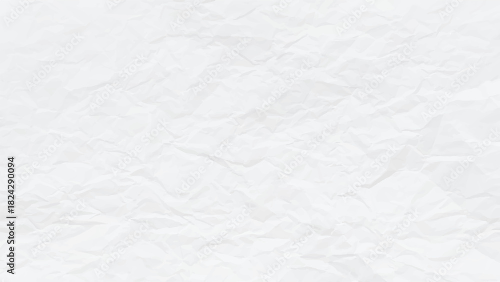Fototapeta premium Blank white paper texture with a crumpled pattern showing a wrinkled surface and creased material