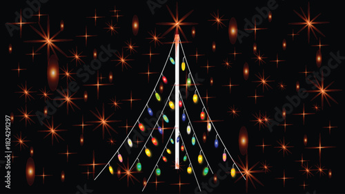 Glowing Starburst and Spotlight Effects Set.