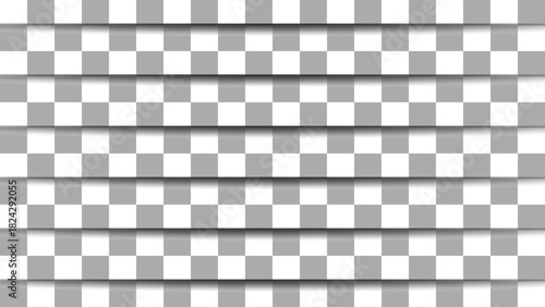 The black and white checkered pattern is a geometric, seamless texture commonly seen on a chess board or race flag. Black and white checkered square pattern background vector design