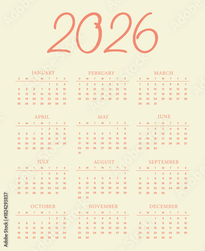 New year calendar collection.