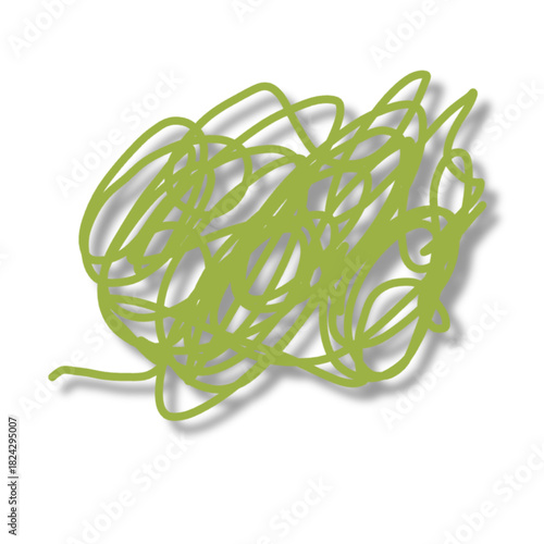 Abstract Hand-Drawn Scribble Shadow Pen Lines Set for Modern Minimalist Graphic Design