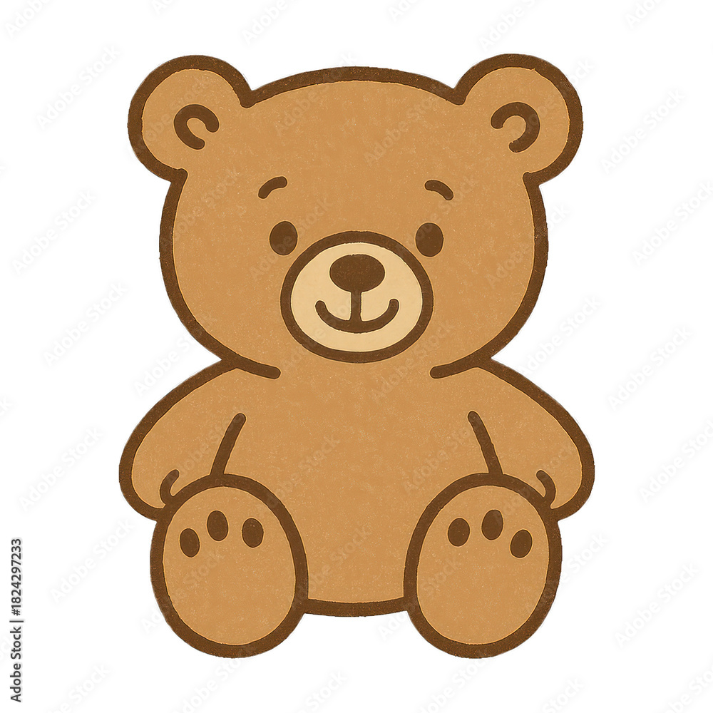 Obraz premium PNG Cute cartoon teddy bear illustration.