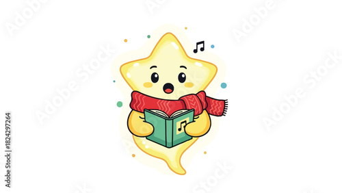 Christmas Star Spirit Caroler Mascot