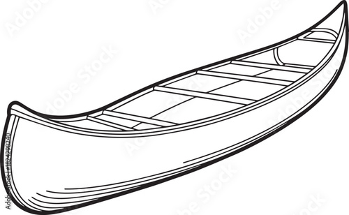 vector illustration of a canoe