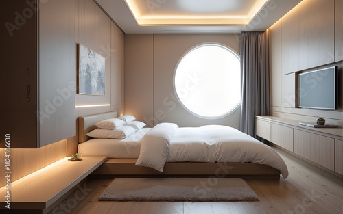 Future intelligent sleep cabin. High quality