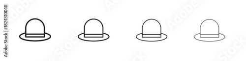 Hat icon, modern stroke line art logotype graphic design pack