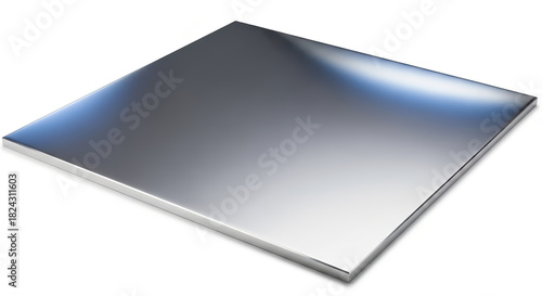 Tableau sur toile Polished reflective metallic sheet material blank ready for diverse industrial f