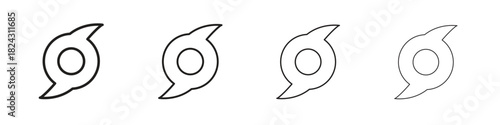 Hurricane icon, modern stroke line art logotype graphic design pack