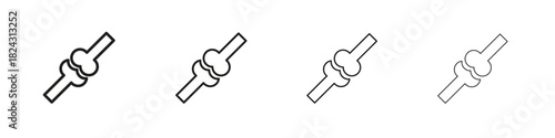 Joint icon, modern stroke line art logotype graphic design pack