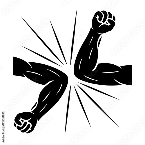 elbow bump greeting safety icon