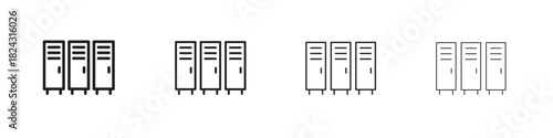 Lockers icon, modern stroke line art logotype graphic design pack
