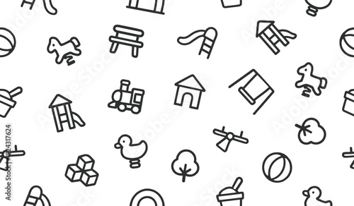 Playground pattern background vector design