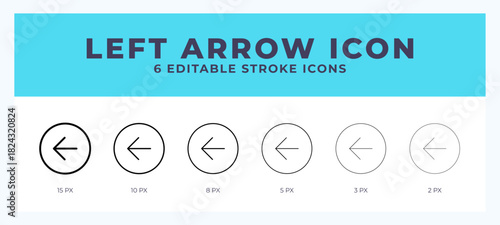 Left arrow line icon. High quality icon symbol for web design. App
