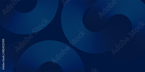 Abstract blue background with curved and overlapping blue gradient lines simple abstract design