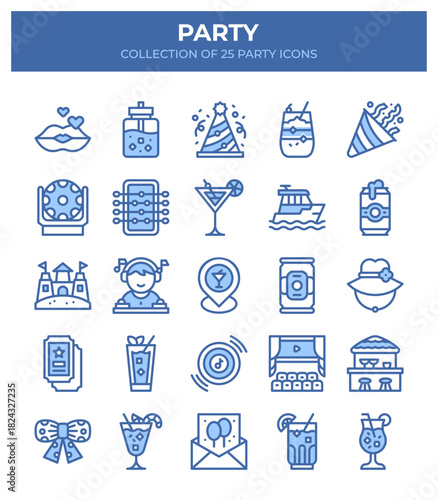 25 Party Icons Collection. Vibrant Celebration Graphics