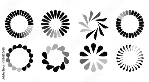 Loading icons progress bar Buffer loader or freeloader loading bar signs download upload progress sign symbol buttons