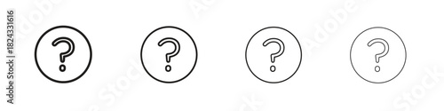 Question icon, modern stroke line art logotype graphic design pack